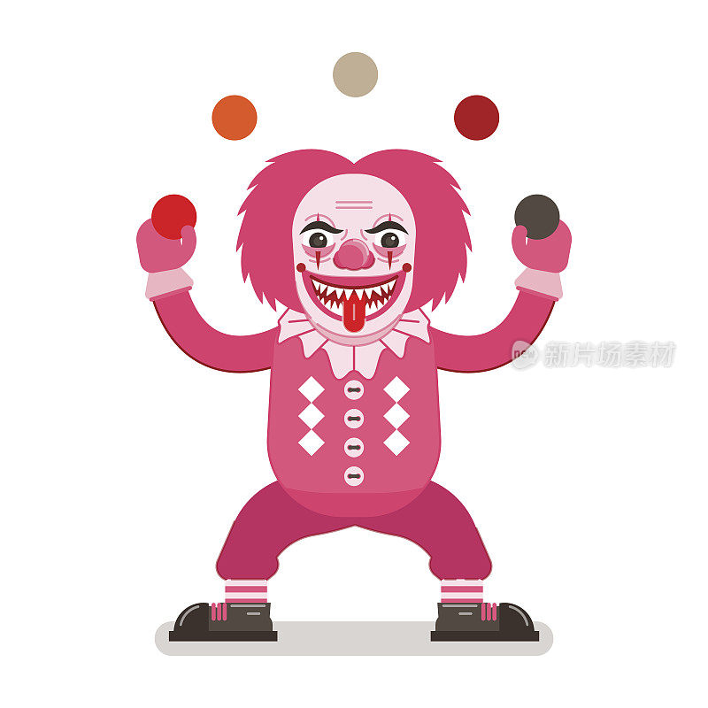 Scary clown illustration